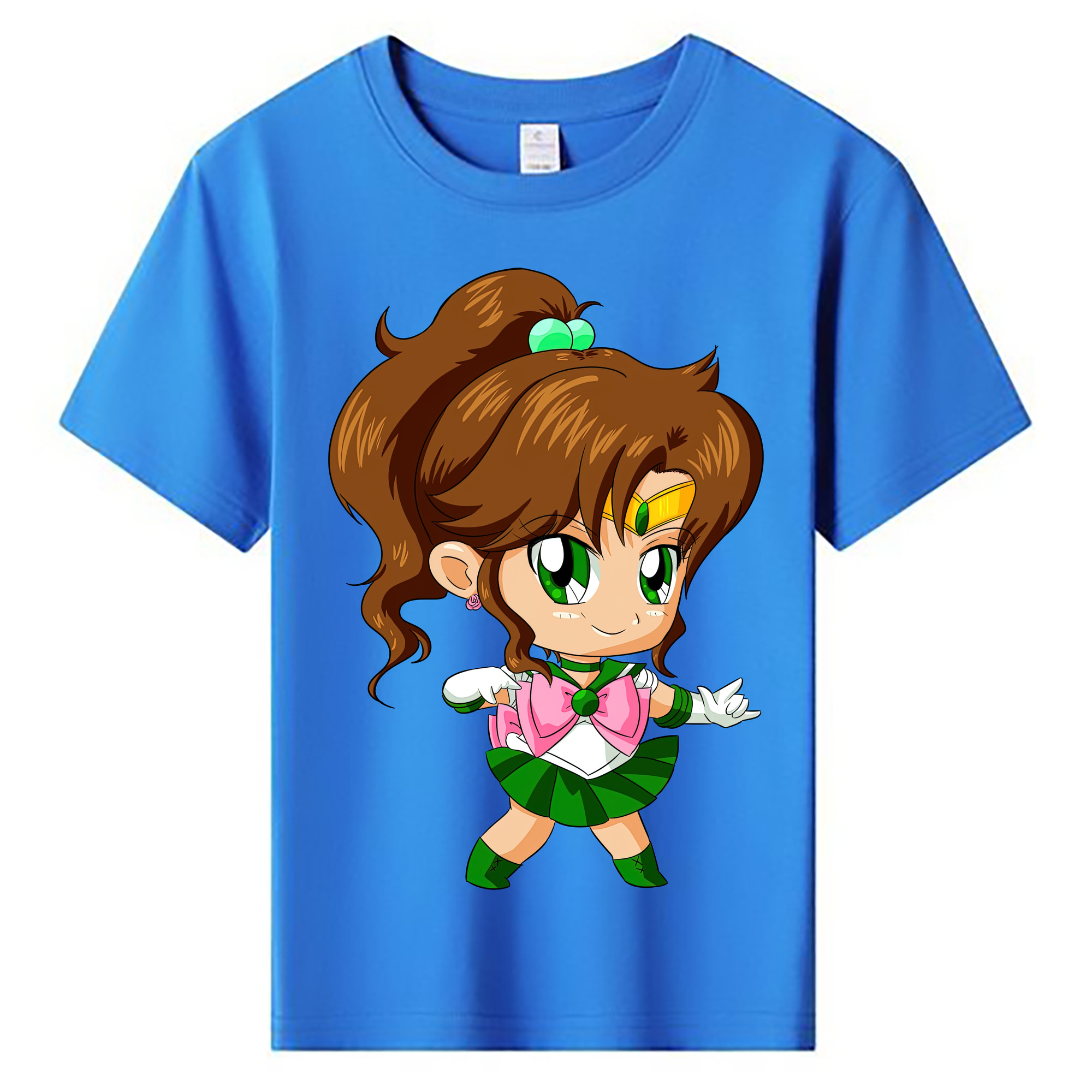 （画像用） 美少女戦士セーラームーン 木野 まこと きの まこと Sailor Moon Kino Makoto （セーラージュピター；Sailor Jupiter） 綿100％キッズTシャツ（フロントプリント）